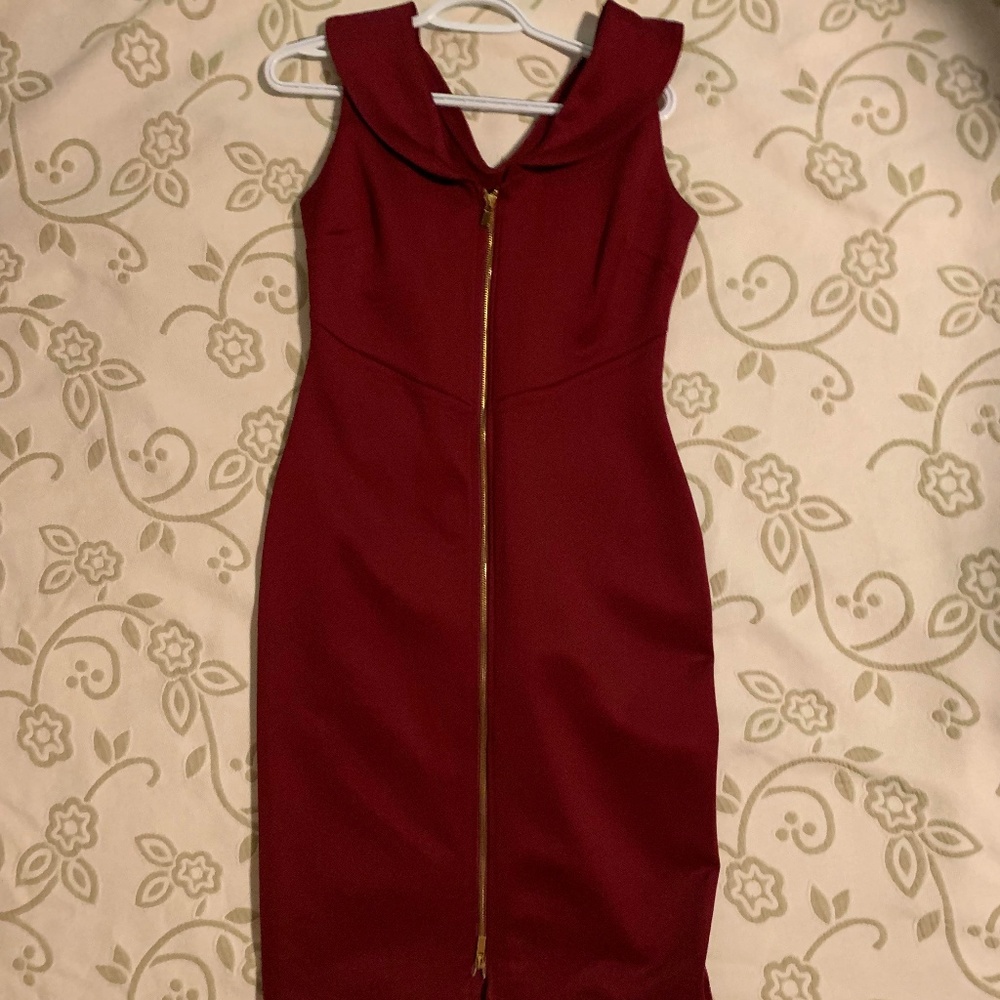 Wine Colored Cocktail Dress {Enfocus Studio} sz 6